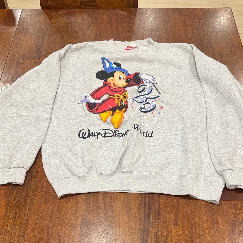 RARE Vintage 90s Sorcerer Mickey 25th Anniversary Walt Disney World Sweater